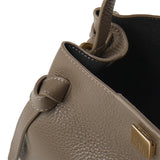 Borsa Gyoza mini in pelle GYOZA MINI PEBBLE GRAIN LEATHER TAUPE YUZEFI 