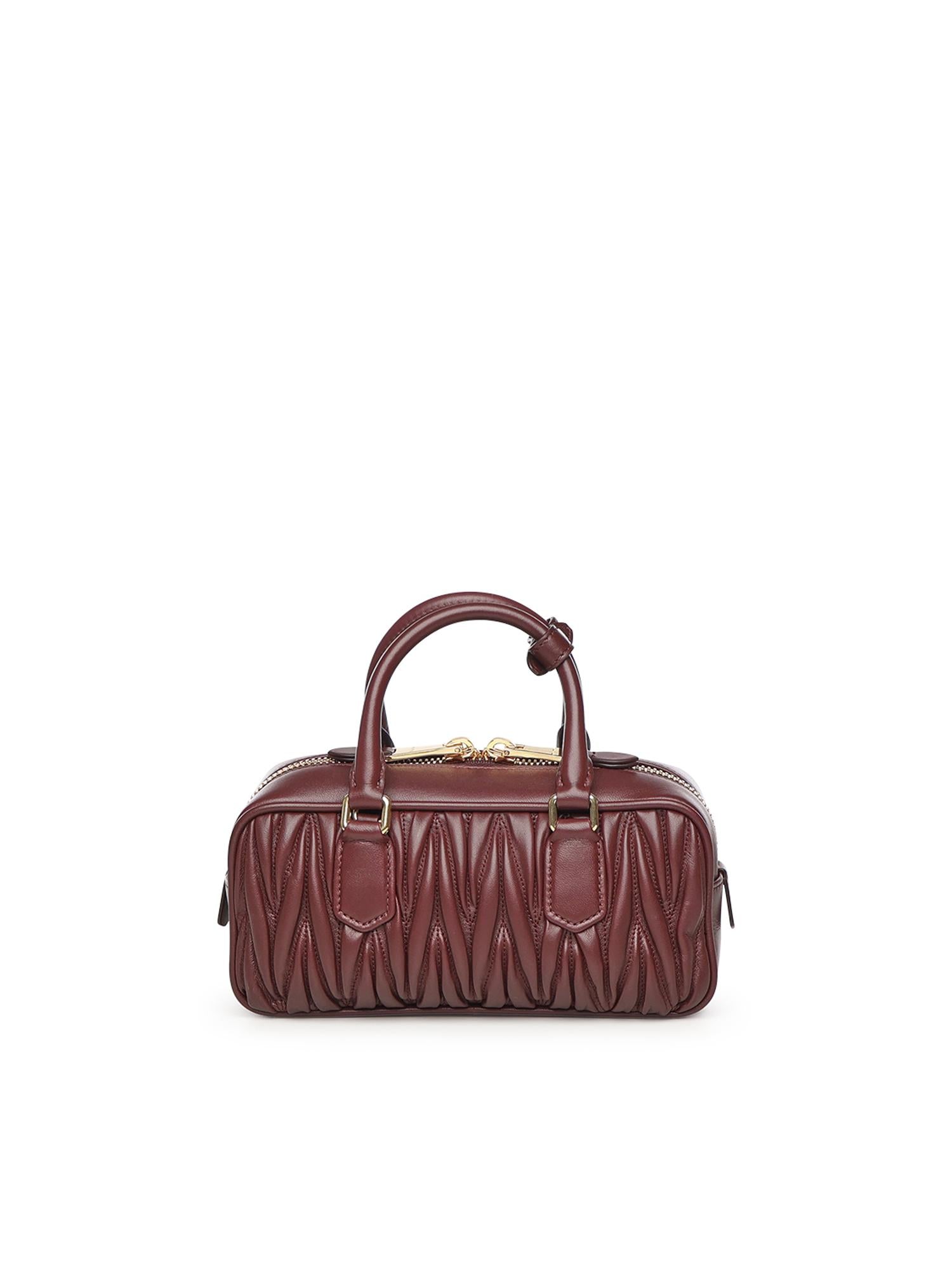 Borsa Arcadie in nappa matelassé 5BB142 AN88F0007 MIU MIU 