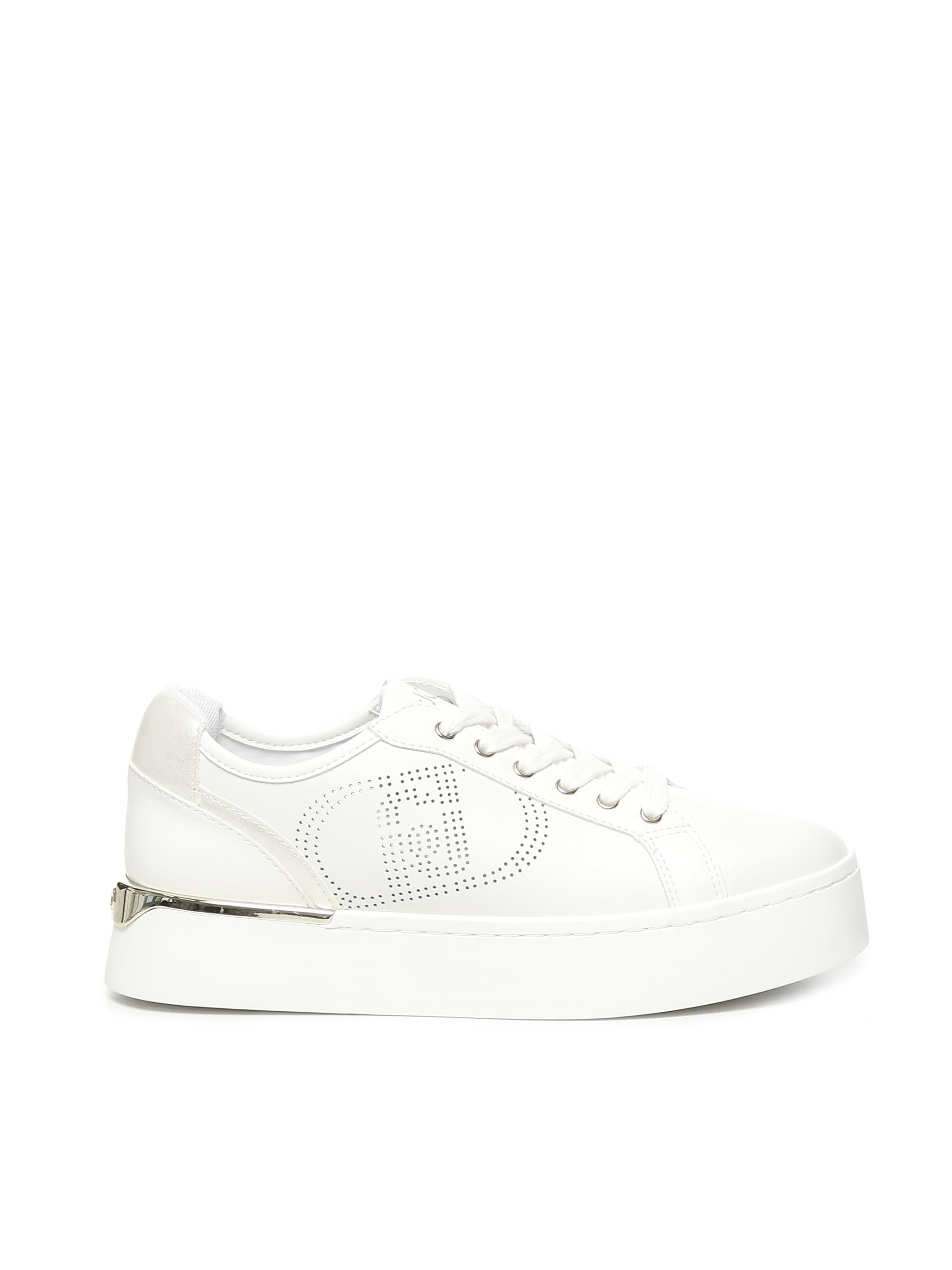 Sneakers in pelle con logo traforato BA5023P010201065  LIU JO 