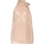 Top con scollo all'americana e pizzo 106263 A32YQ35 PINKO 