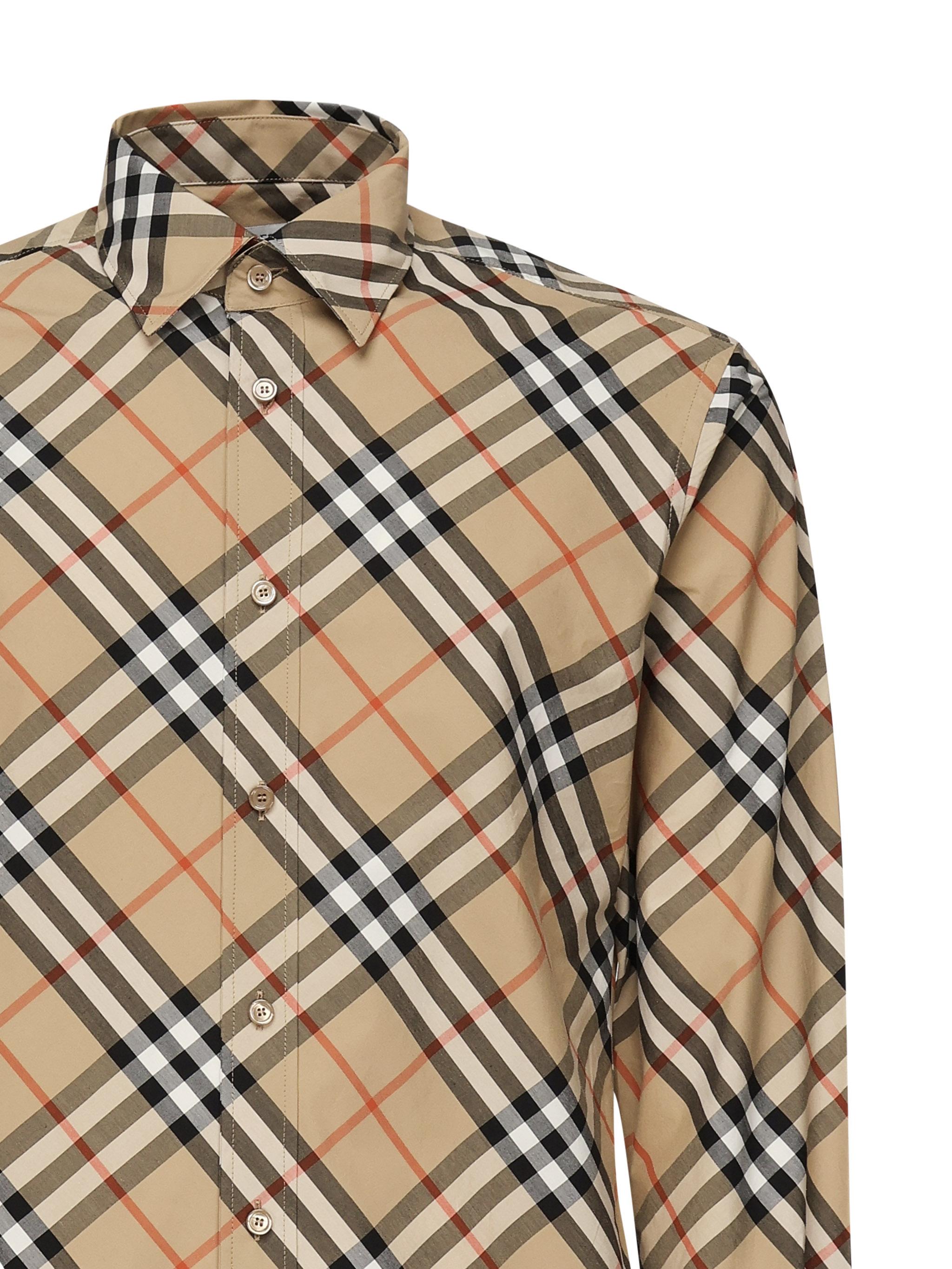 Camicia in cotone check 8106165 B9368 BURBERRY 