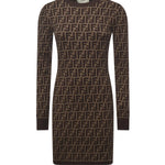 Abito in cotone con stampa logo all-over FZDC83 ASJTF0GGE FENDI 