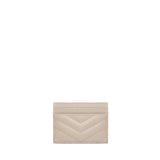 Portacarte Cassandre matelassé in grain de poudre 423291 BOW012721 SAINT LAURENT 