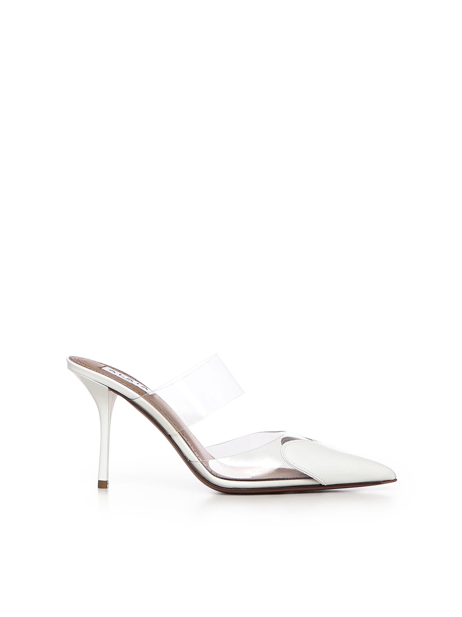 Mule Le Cœur in pelle verniciata AA3M053CK150 010 ALAIA 