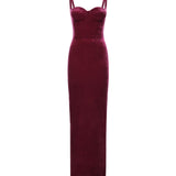 Abito bustier in jersey di velluto 794452 TKQ225061 BALENCIAGA 