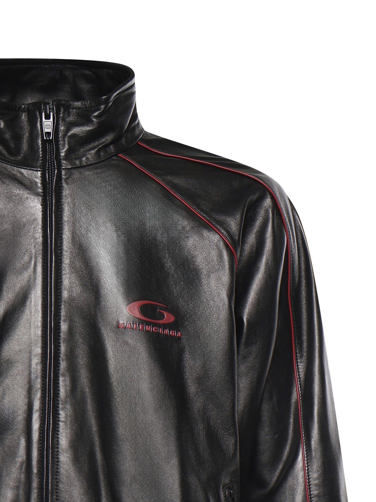 Giacca da tuta in pelle di agnello semilucida 869734 TUS026165 BALENCIAGA 