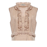 Top in pizzo Sangallo con volant A08081623 0180 ALBERTA FERRETTI 
