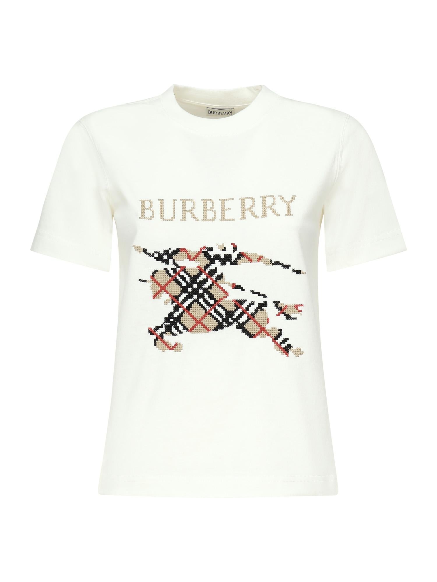 T-shirt con EKD a punto croce 8110955 B7078 BURBERRY 