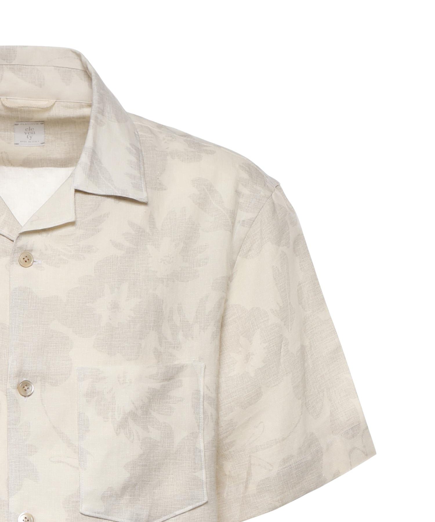 Camicia da bowling in lino M75CAMK09TES0M168 02-02 ELEVENTY 