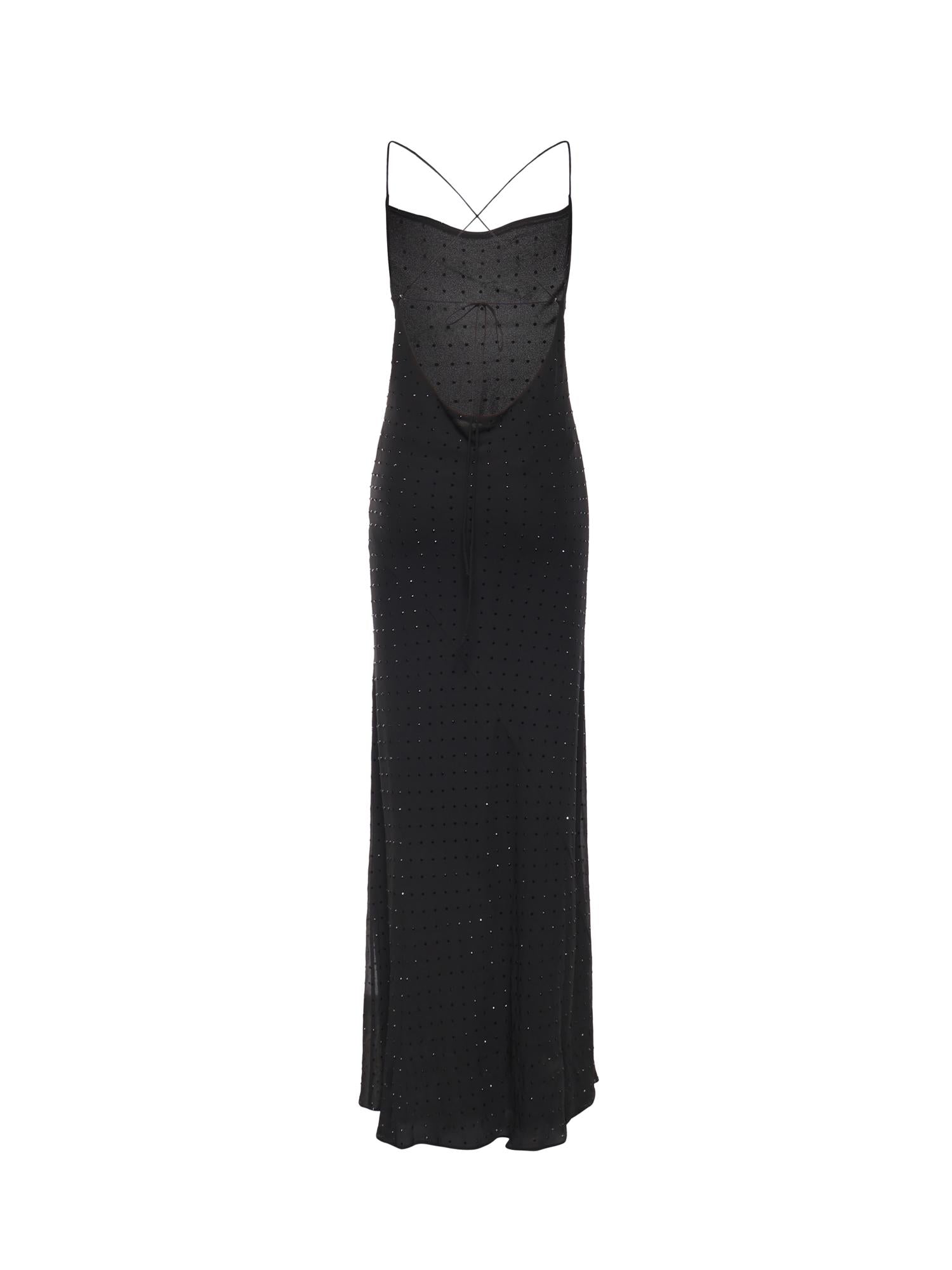 Abito slipdress lungo con strass 106299 A32XZ99 PINKO 