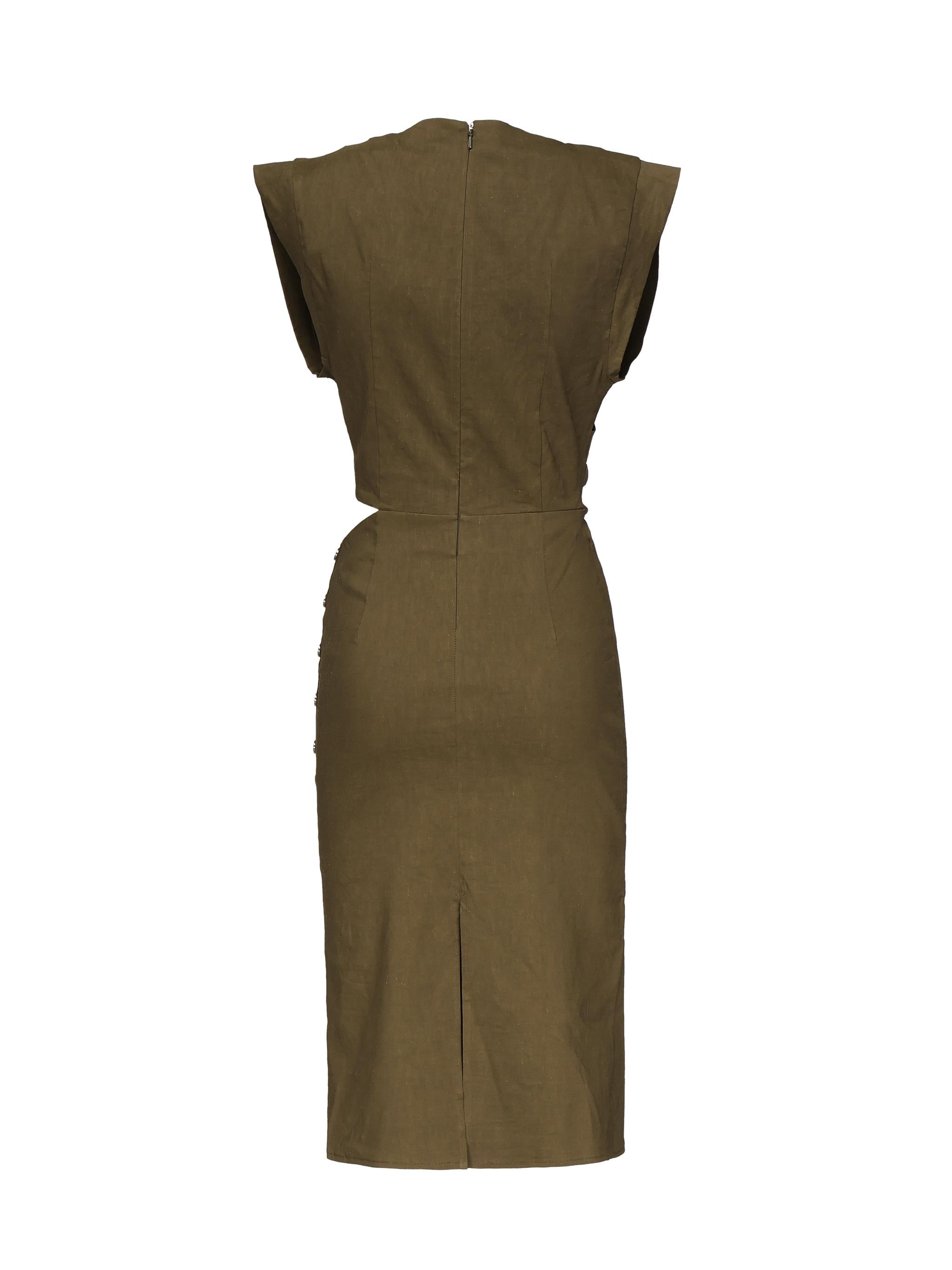 Abito "Cielo" verde militare 104955 A0IMX26 PINKO 