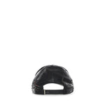 Cappello in pelle con cristalli e logo AMSAHE1019 001 AMIRI 
