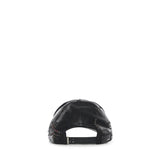 Cappello in pelle con cristalli e logo AMSAHE1019 001 AMIRI 