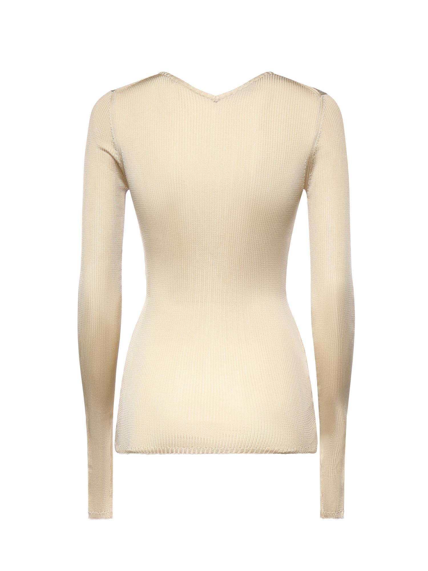 Maglia girocollo in seta MML01C 18BQF0036 MIU MIU 