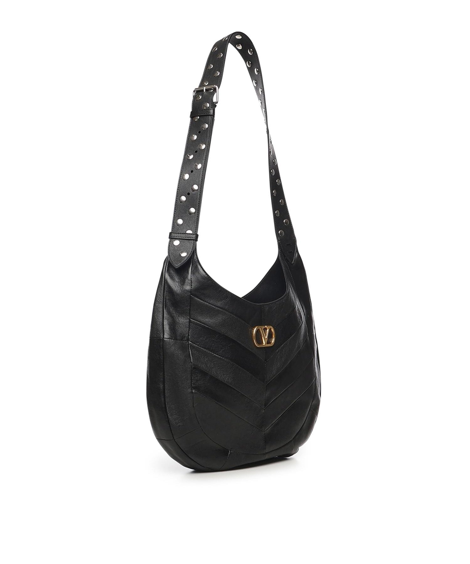 Borsa hobo in nappa motivo chevron 7W0B0S29 GHA0NO VALENTINO GARAVANI 