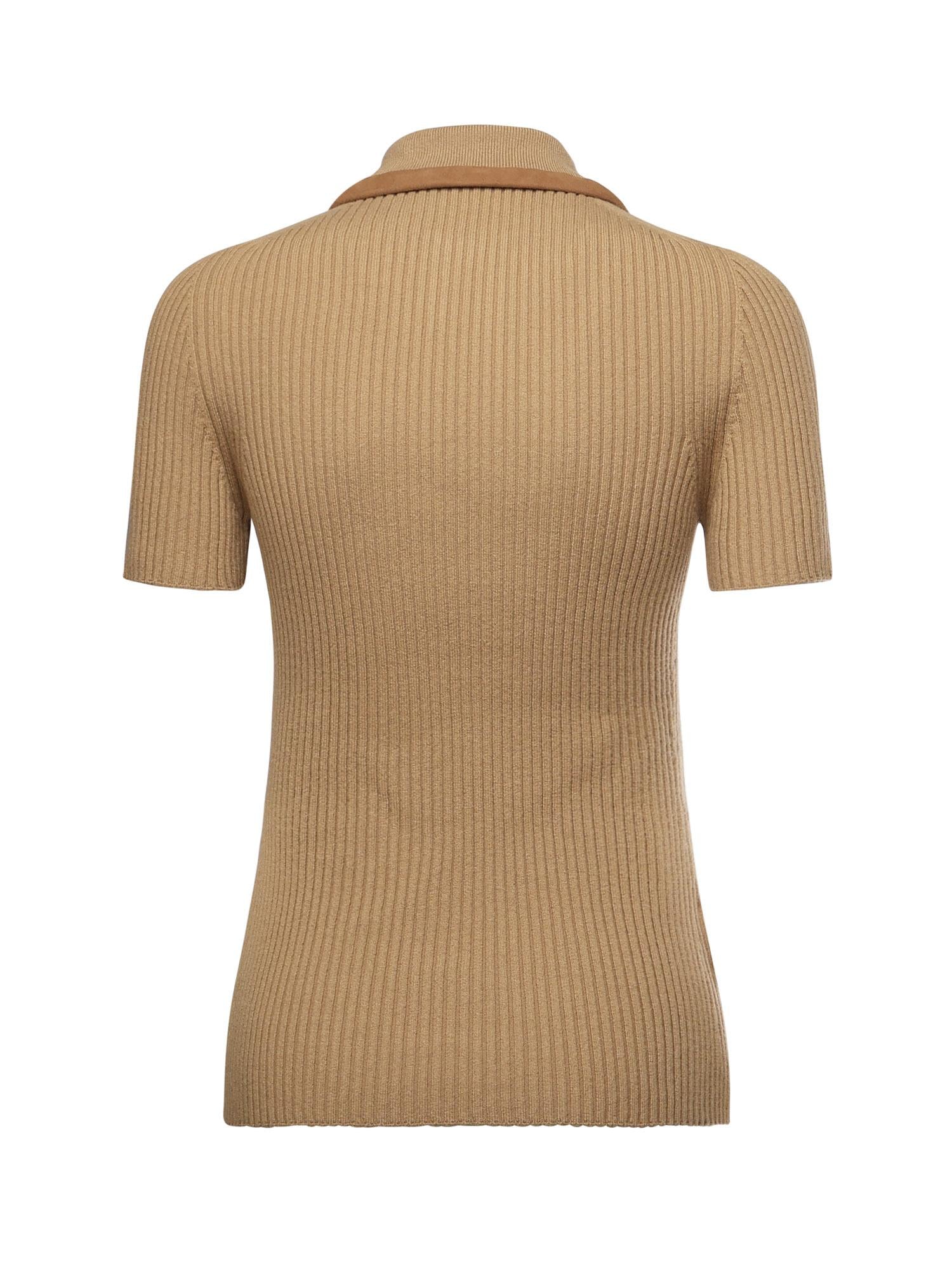 Polo in cashmere a coste MMLB74 1747F0036 MIU MIU 