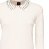Maglia con colletto e strass<BR/><BR/> 105530 A2S4I23 PINKO 