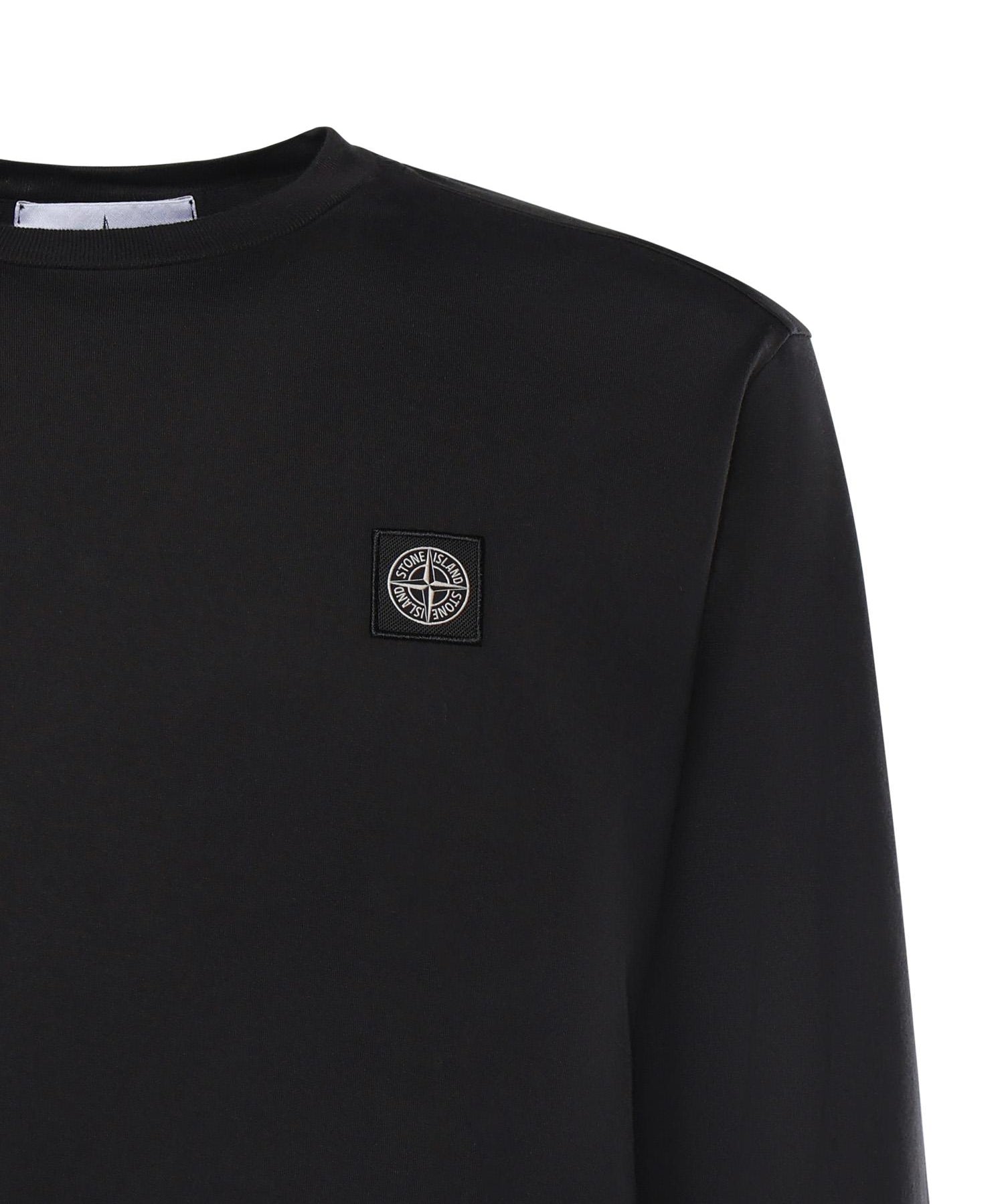 T-shirt a manica lunga con patch Compass in jersey di cotone L1S152100031 S0013V0029 STONE ISLAND 