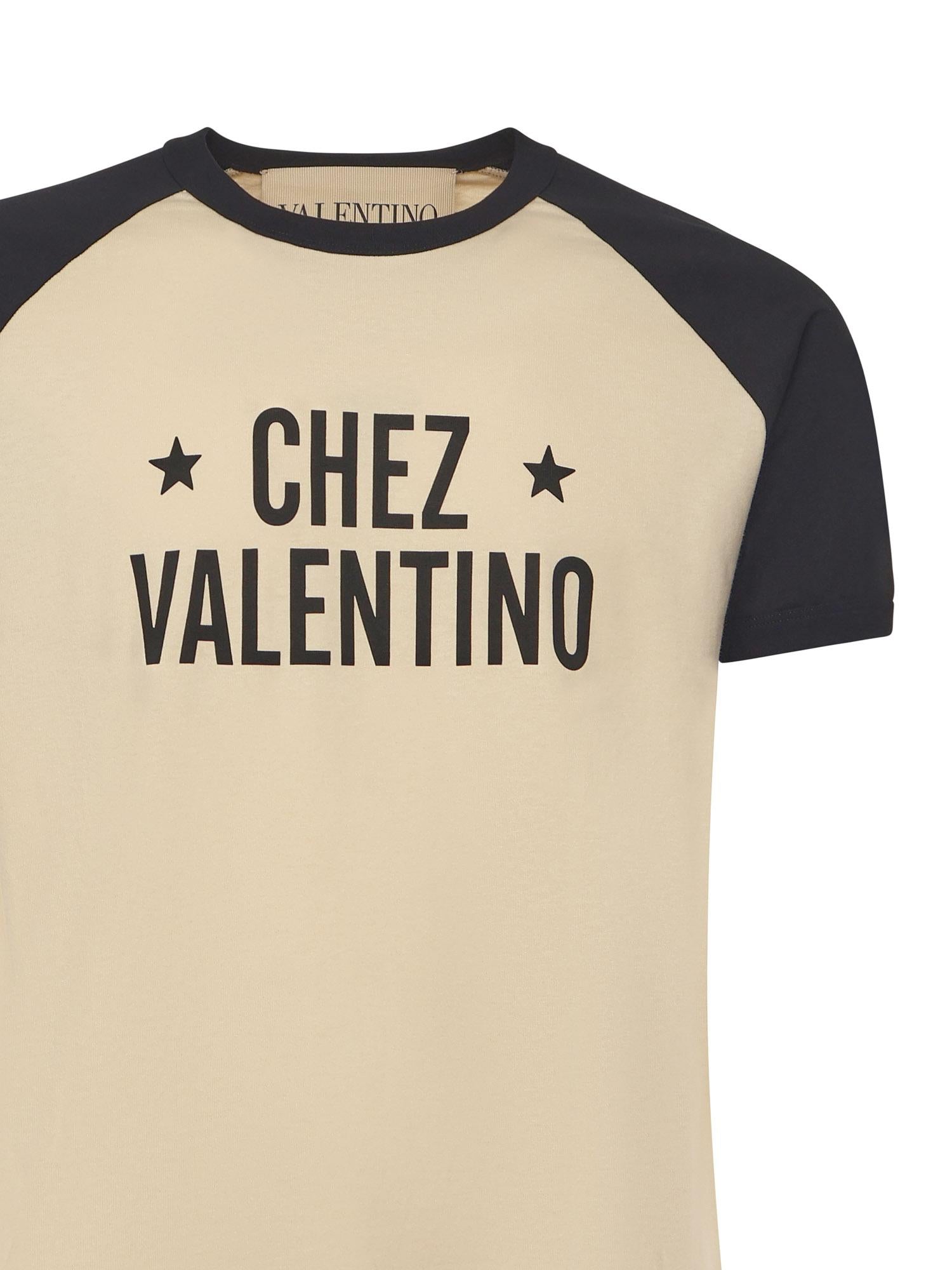 T-shirt con stampa Chez Valentino 7V3MG17D AYCQT3 VALENTINO GARAVANI 