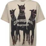 T-shirt Thoroughbred in cotone MLM41135 002 REPRESENT 