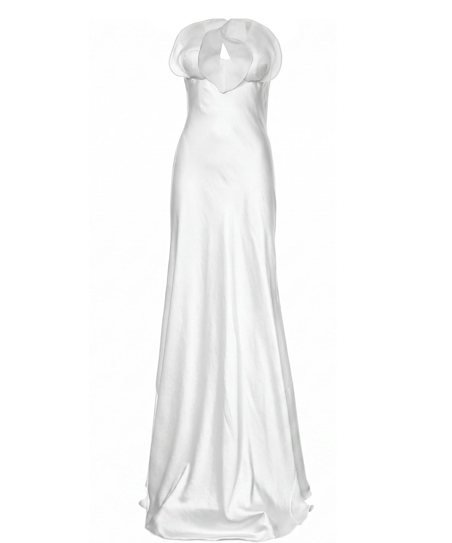 Abito lungo bustier con volant 80AJO488 N0783003 GENNY 