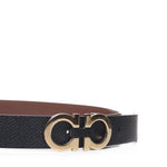 Cintura in pelle double face fibbia Gancio 678783 0756229025 FERRAGAMO 