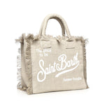 Borsa Vanity in lino con logo VANI022 01139L MC2 SAINT BARTH 