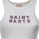 Tank top in cotone con logo AAD001 08543L MC2 SAINT BARTH 