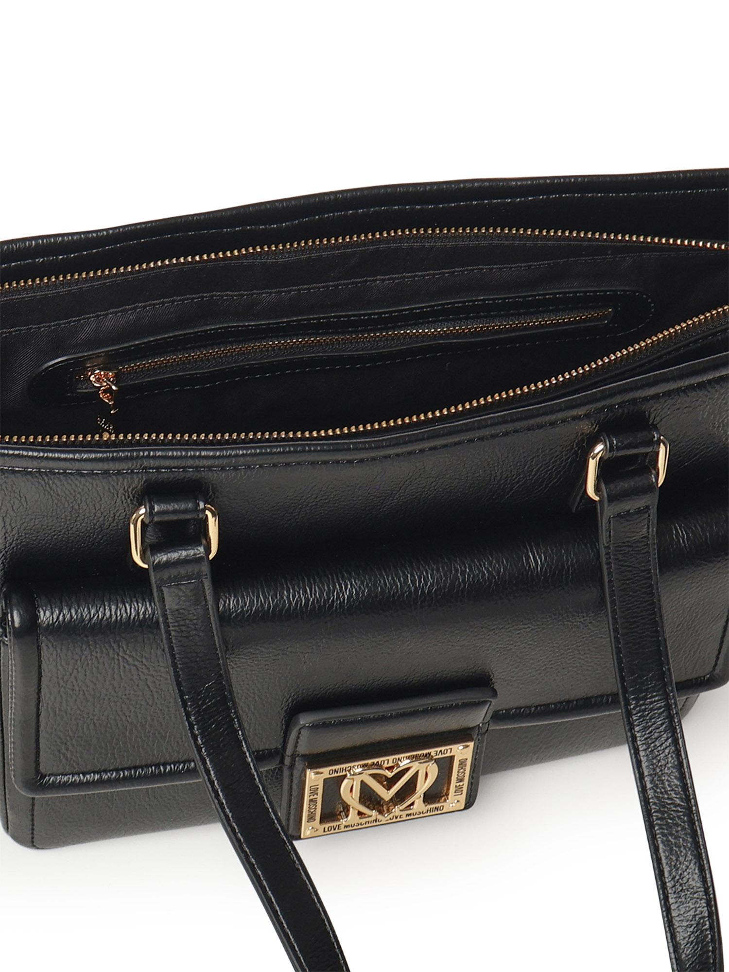 Shopper con placca logata JC4087PP1NLI0 000 LOVE MOSCHINO 