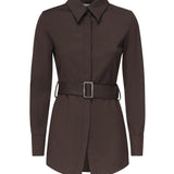 Camicia in gabardine di lana DC428 OS0120D002O789 DONDUP 
