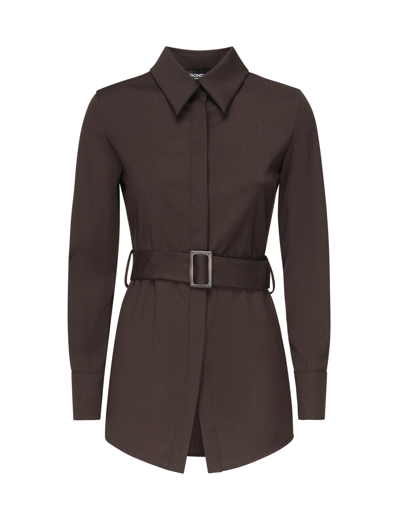 Camicia in gabardine di lana DC428 OS0120D002O789 DONDUP 