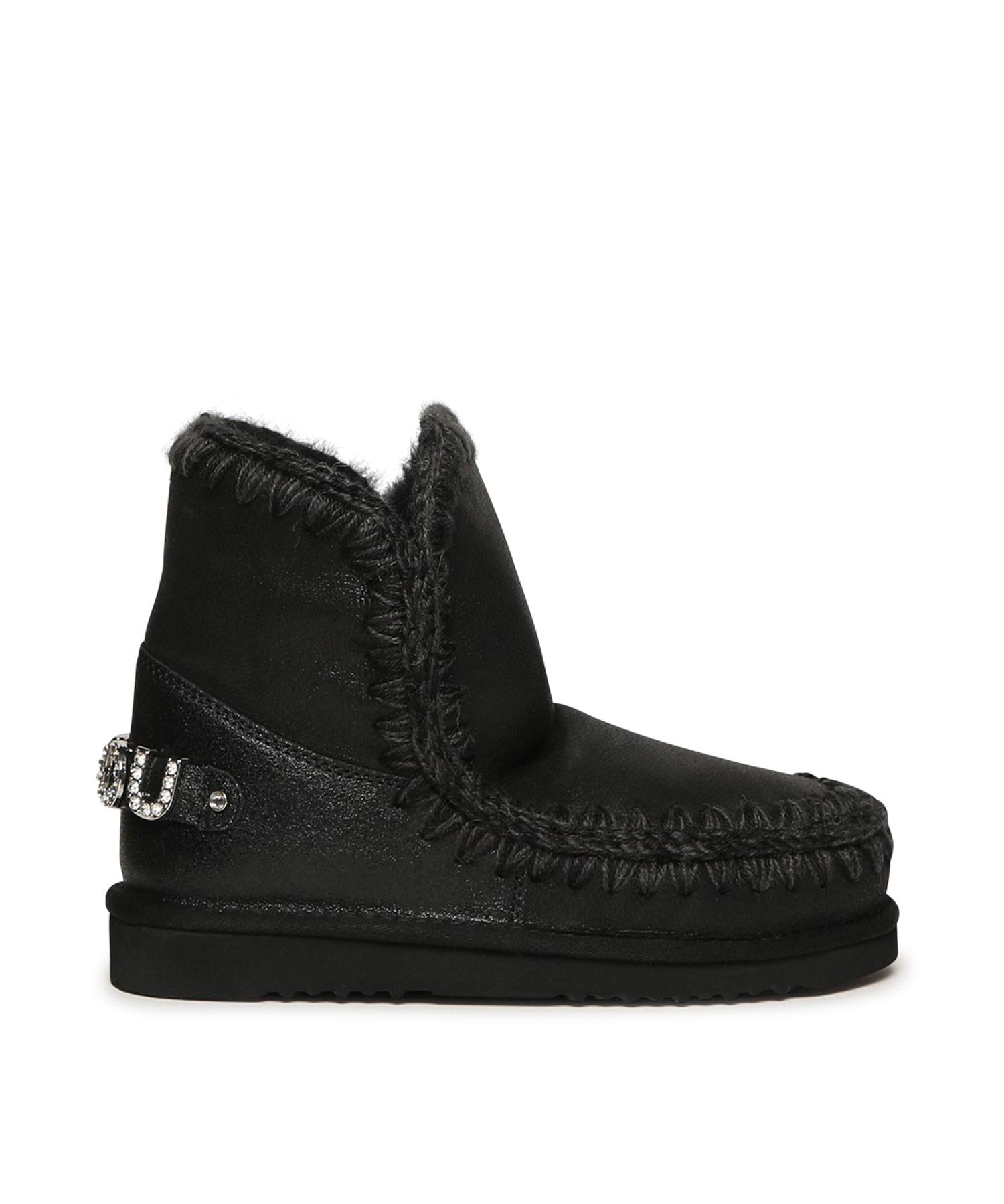 Stivali Eskimo 18 rhinestones logo MUFW101036B CBKG MOU 
