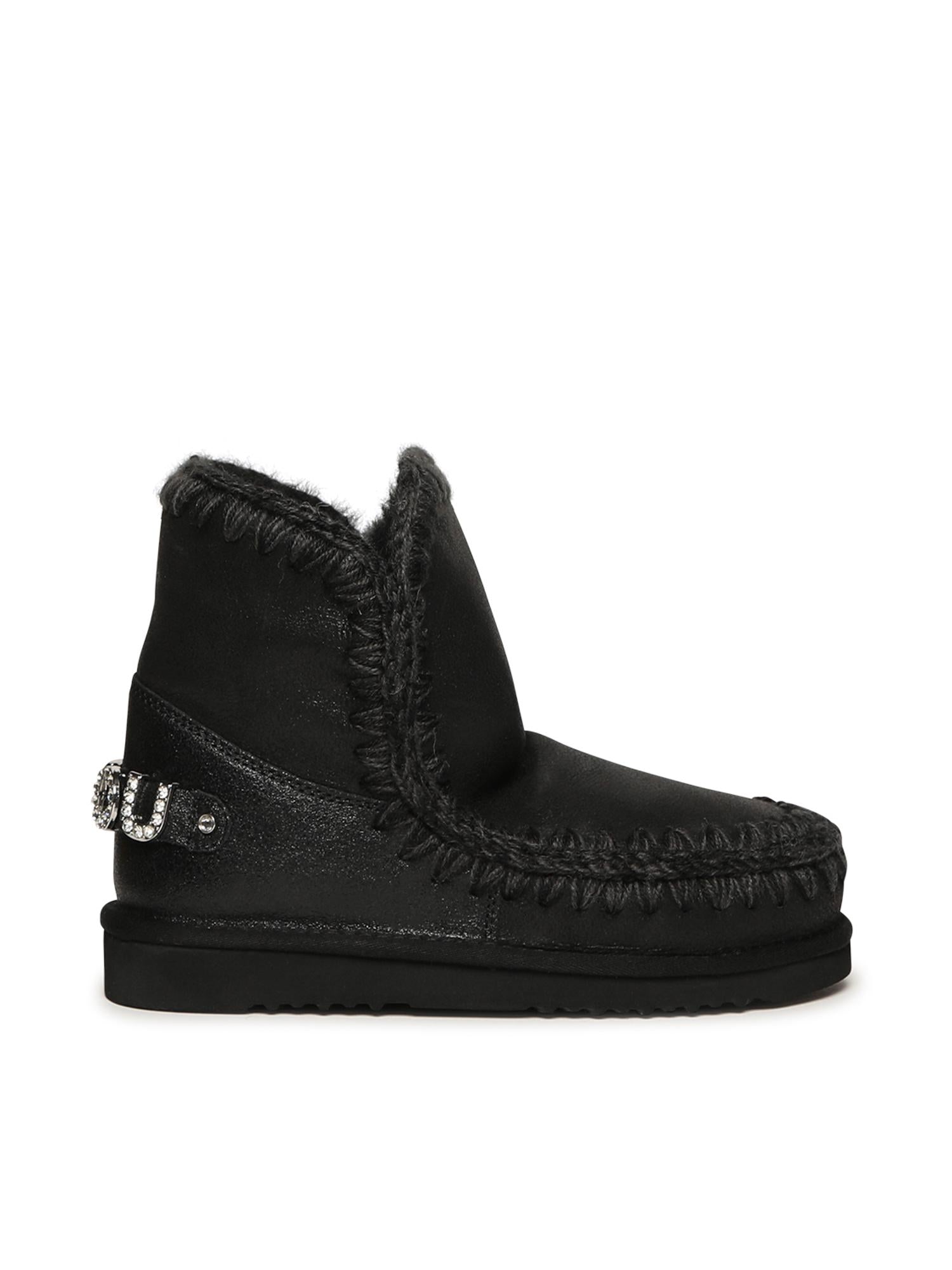 Stivali Eskimo 18 rhinestones logo MUFW101036B CBKG MOU 