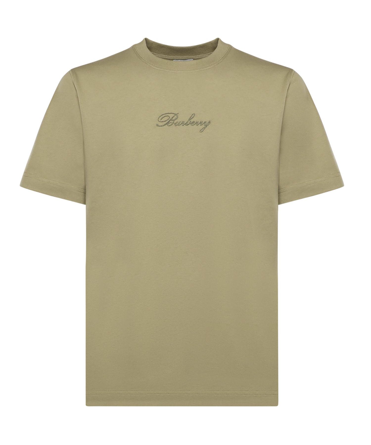 T-shirt in cotone con logo in corsivo Check 8119081 C4201 BURBERRY 