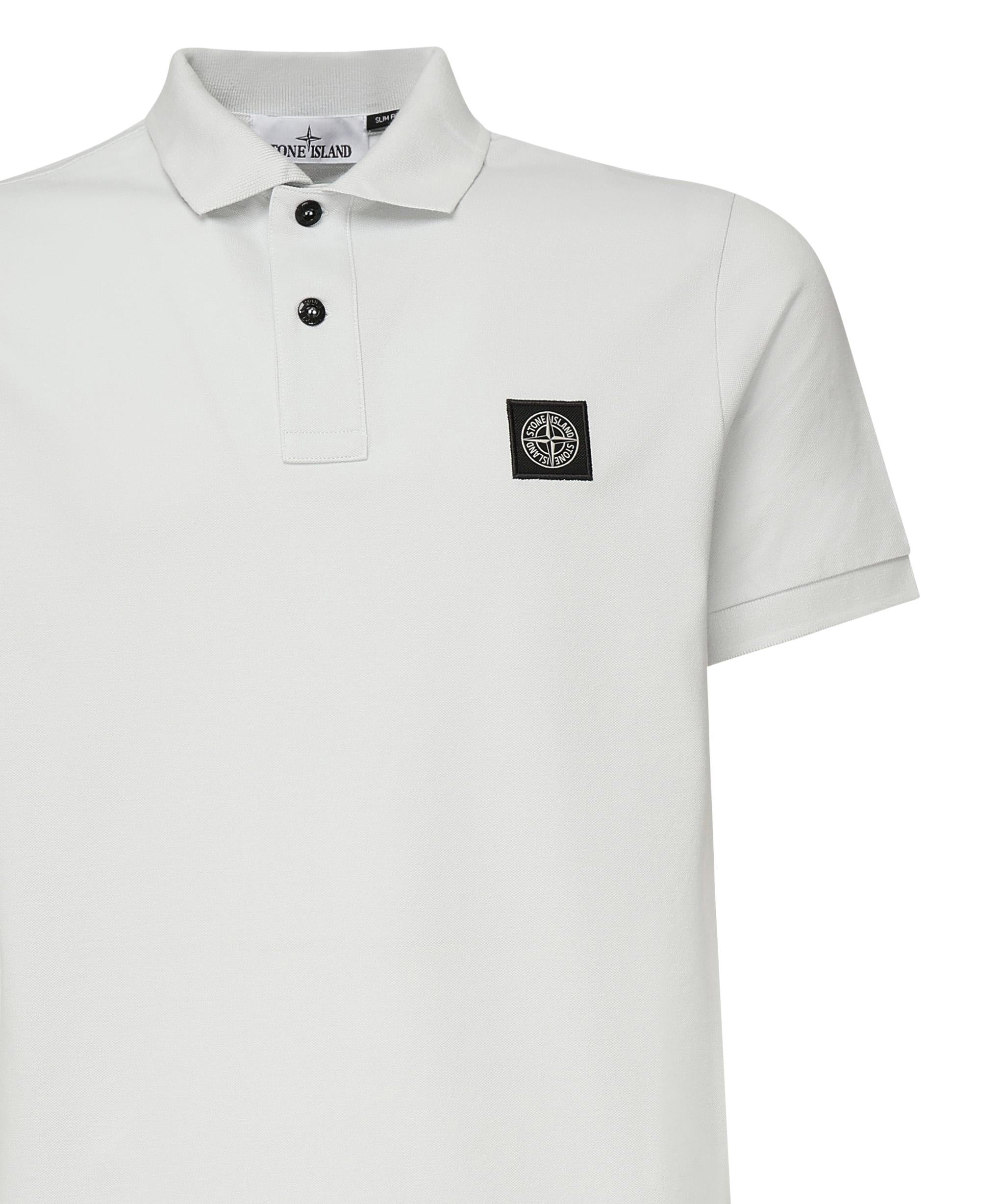 Polo in piqué stretch con patch logo K1S1522002SC S0017V0041 STONE ISLAND 