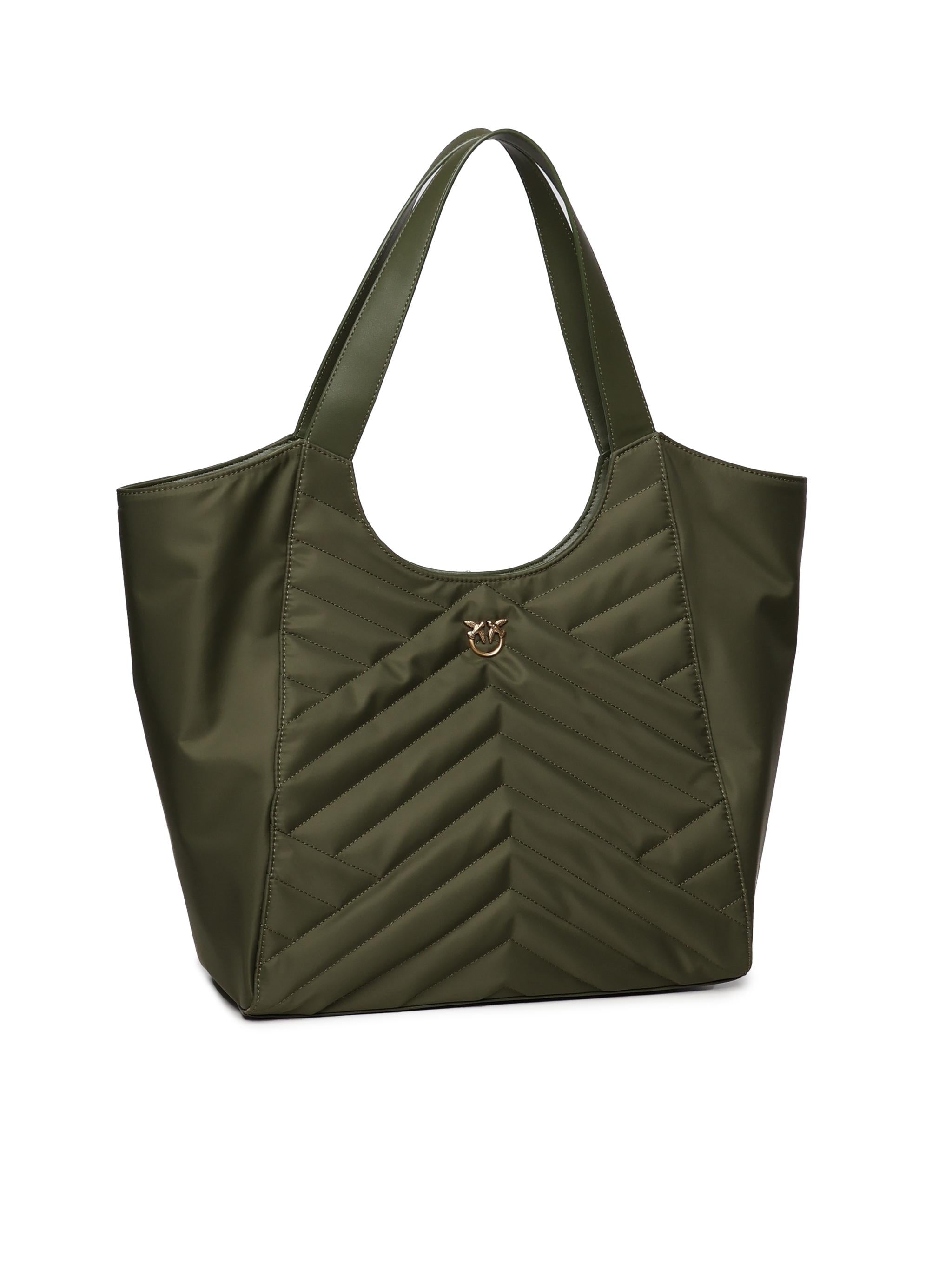 Borsa shopper in tessuto trapunta puzzle 104536 A1EUX25Q PINKO 