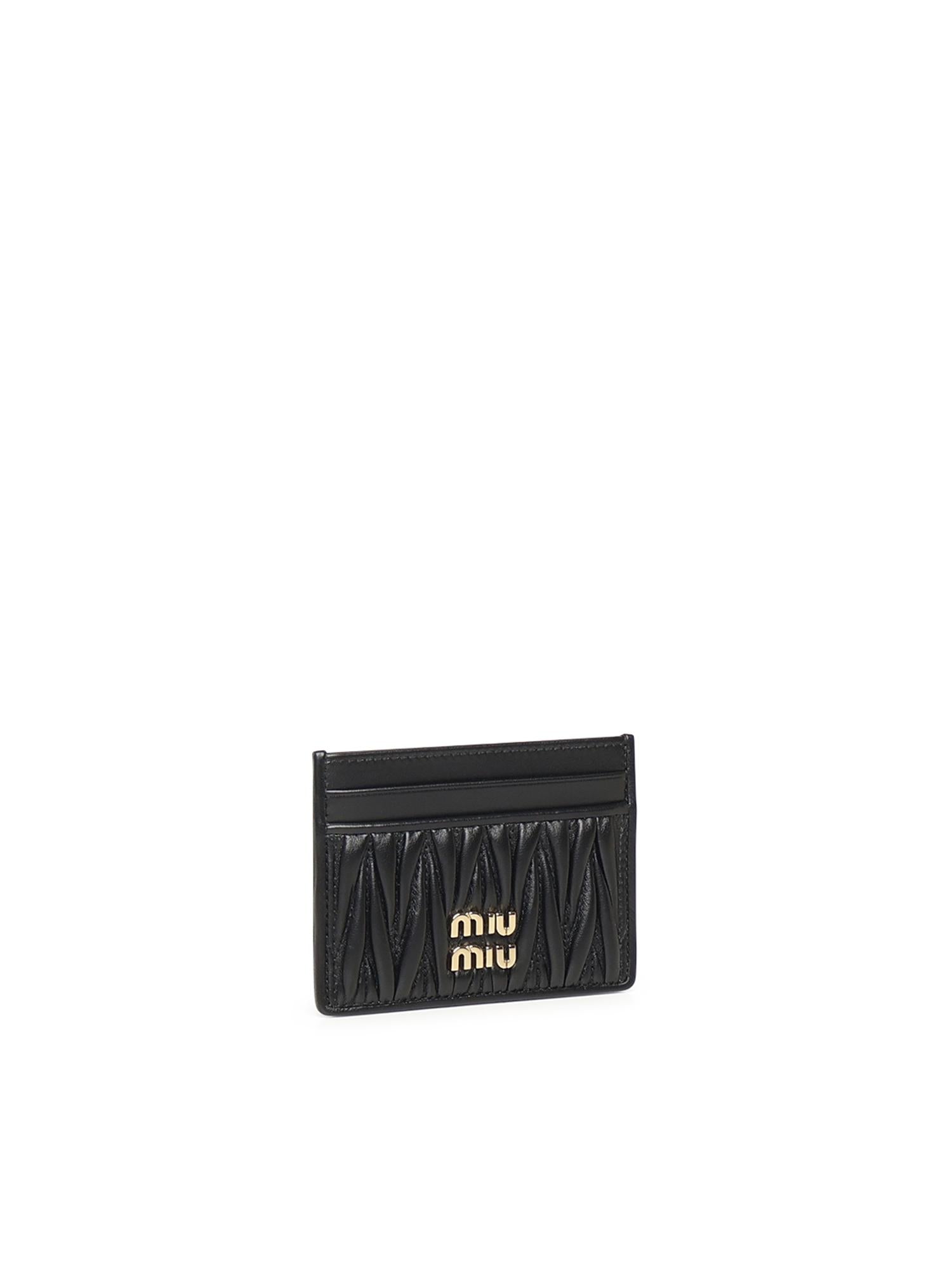 Portacarte in nappa matelassé 5MC076 AFPPF0002 MIU MIU 