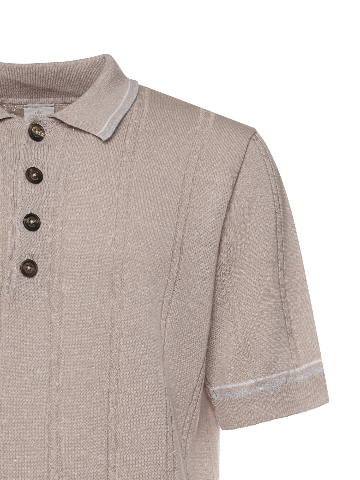 Polo in lino e cotone M76MAGM42MAG0M018 261301 ELEVENTY 