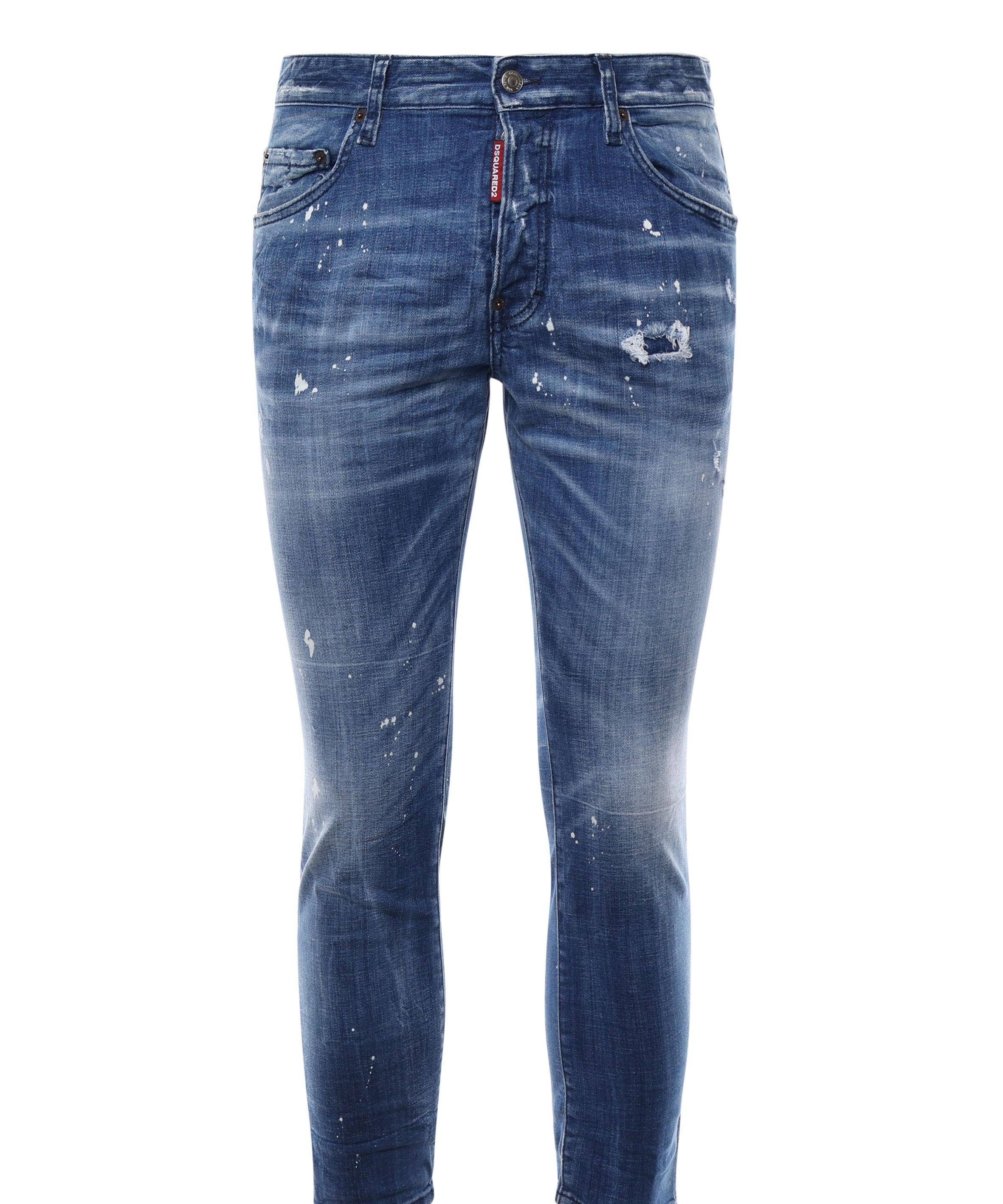 Jeans slim con effetto vissuto S74LB1642 S30342470 DSQUARED2 