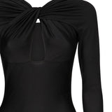 Body con cut-out intrecciato COPJS19545C BLACK COPERNI 