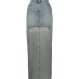 Gonna asimmetrica in denim 126DJU346DE0058 7055 COURREGES 