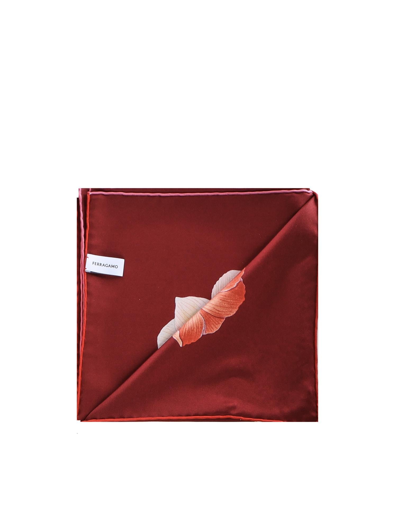 Foulard in seta stampa Anemone 310175 786603007 FERRAGAMO 