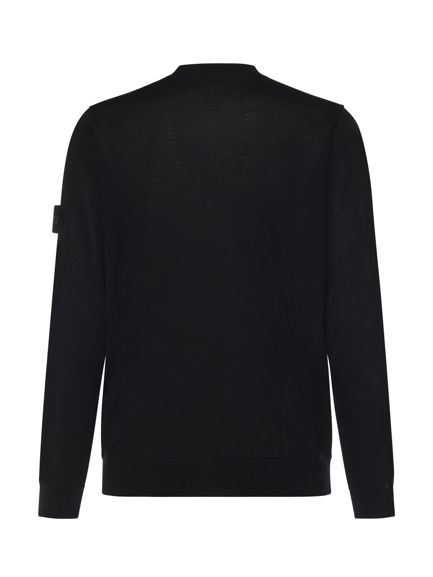 Maglione girocollo in lana con logo L1S155100074 S00FCV0029 STONE ISLAND 