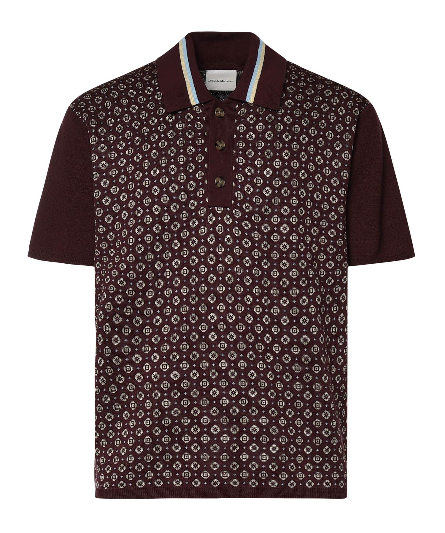 Polo in maglia jacquard KPO205CO261 DRD Drôle de Monsieur 