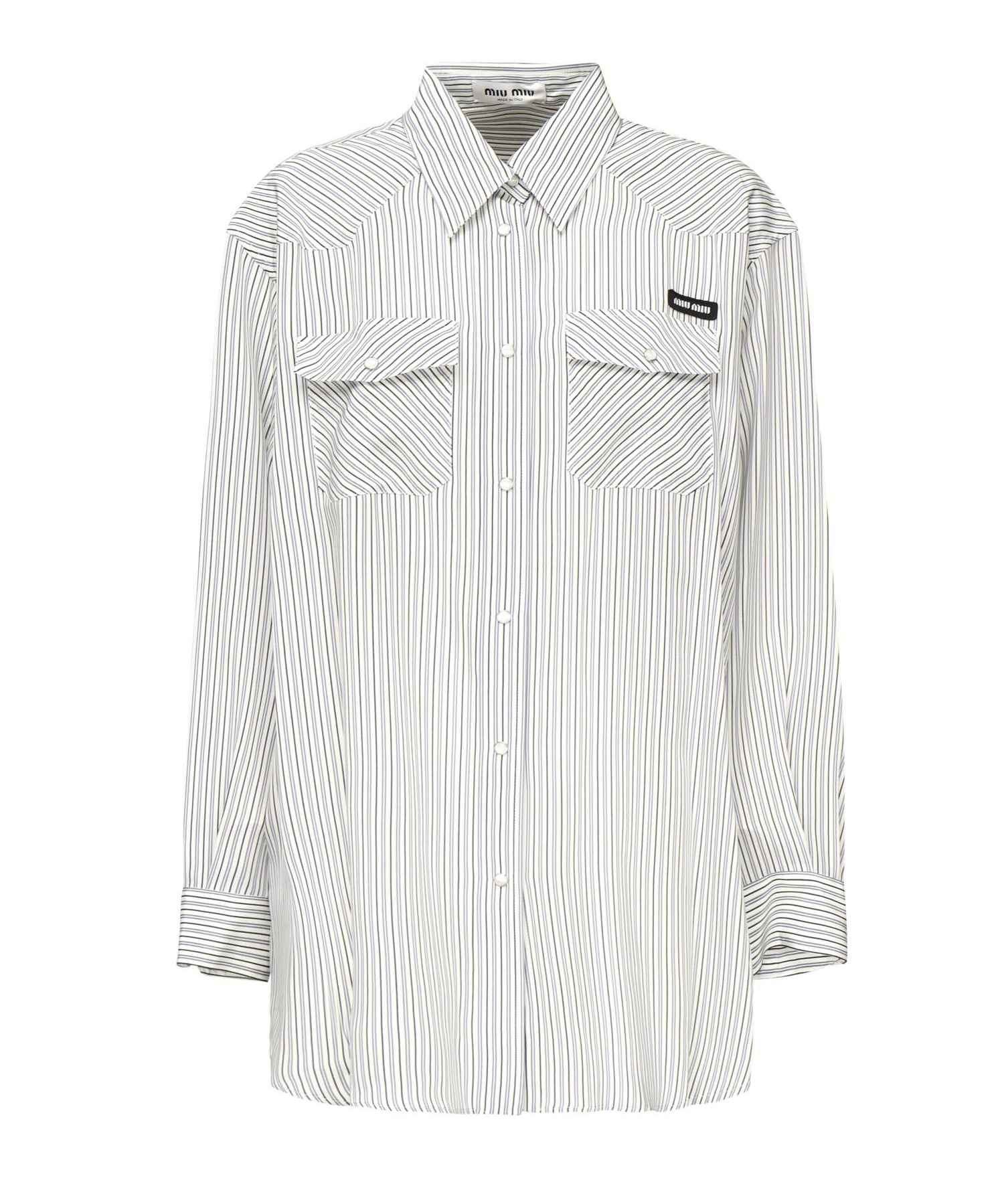Camicia in crêpe de Chine MK1974 177WF0EK1 MIU MIU 