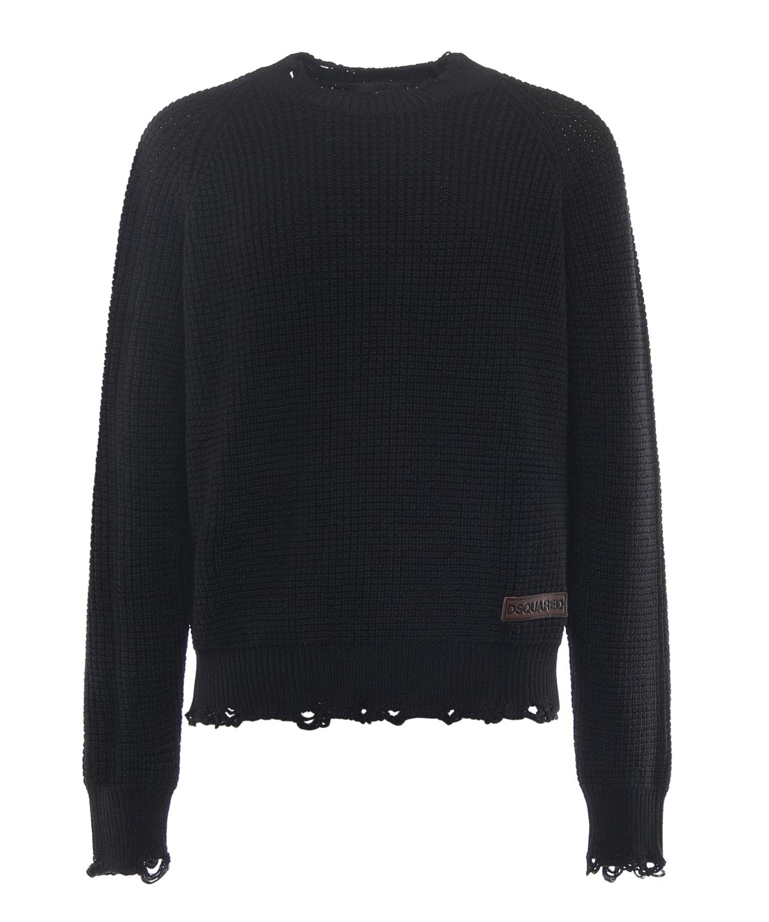 Maglione 'Destroyed' in lana S74HA1446 D13040900 DSQUARED2 