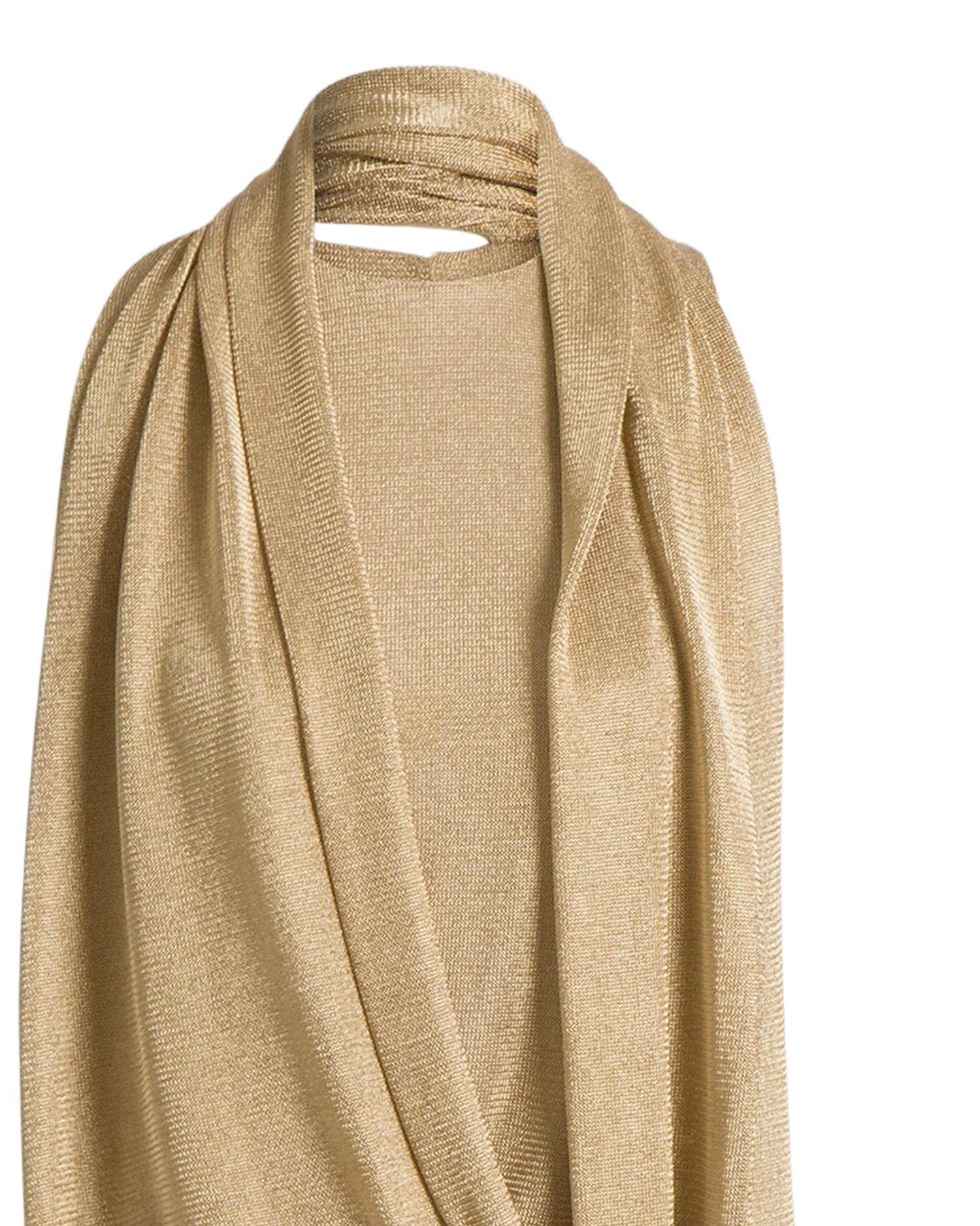 Top in rete di lurex con sciarpina V0805125 0606 ALBERTA FERRETTI 