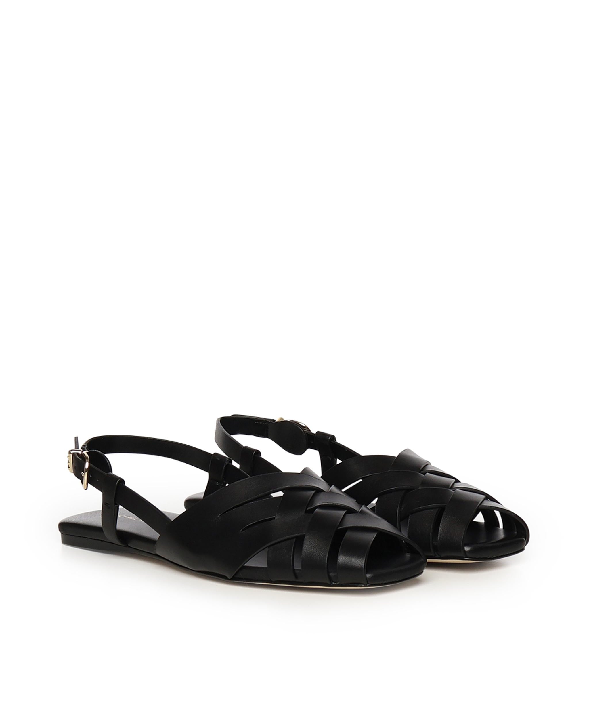 Sandali in pelle IRENE SLING FLAT 40S5IRFP1L 001 MICHAEL MICHAEL KORS 