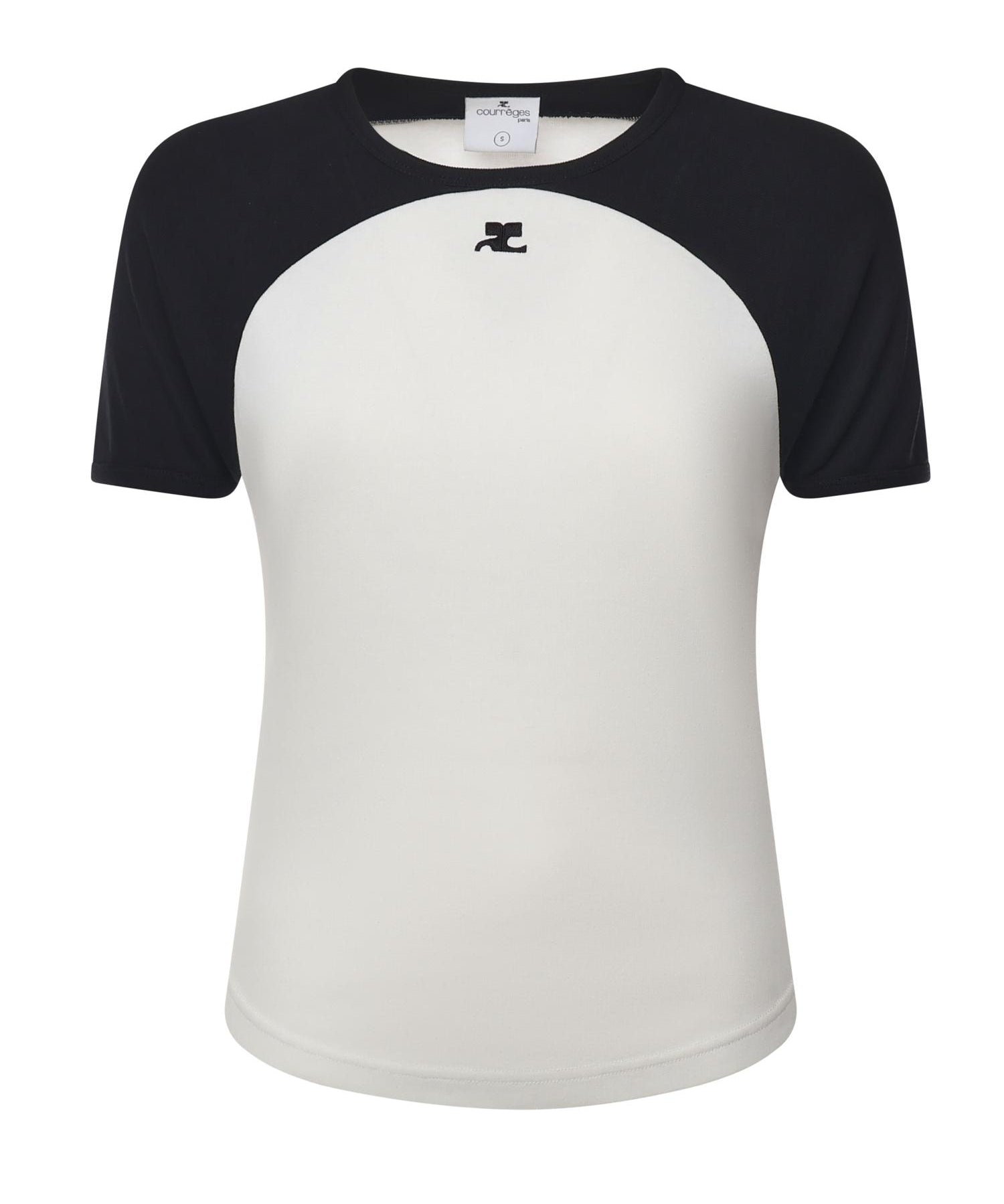 T-shirt Circle Contrast in cotone 325JTS214JS0203 0098 COURREGES 