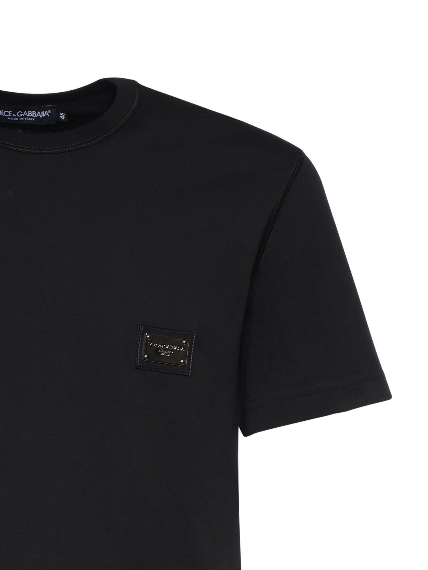 T-shirt in jersey di cotone con logo G8PT1T G7P1BN0000 DOLCE & GABBANA 